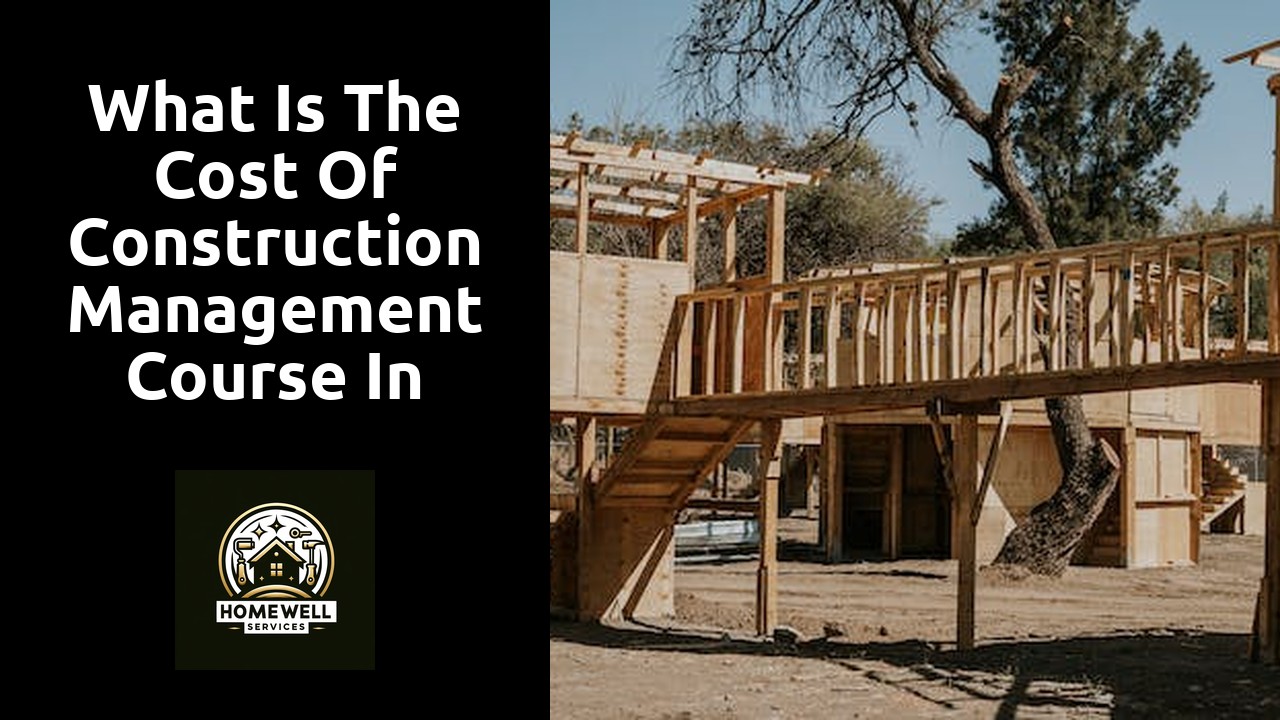 What is the cost of construction management course in Canada?